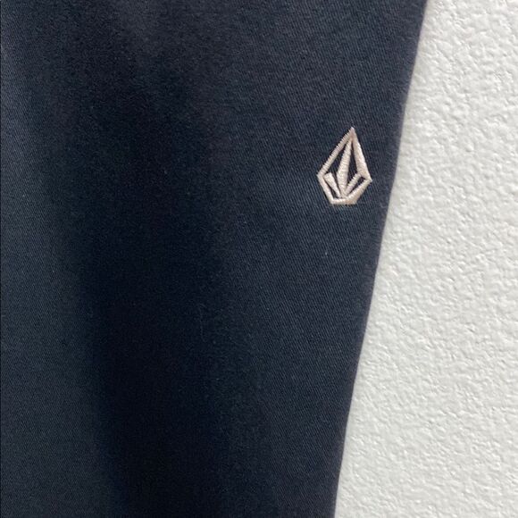 Volcom Weirder Pant Black Slim Tapered Chino 32 Skate Casual Y2K‎ Logo - Picture 8 of 16